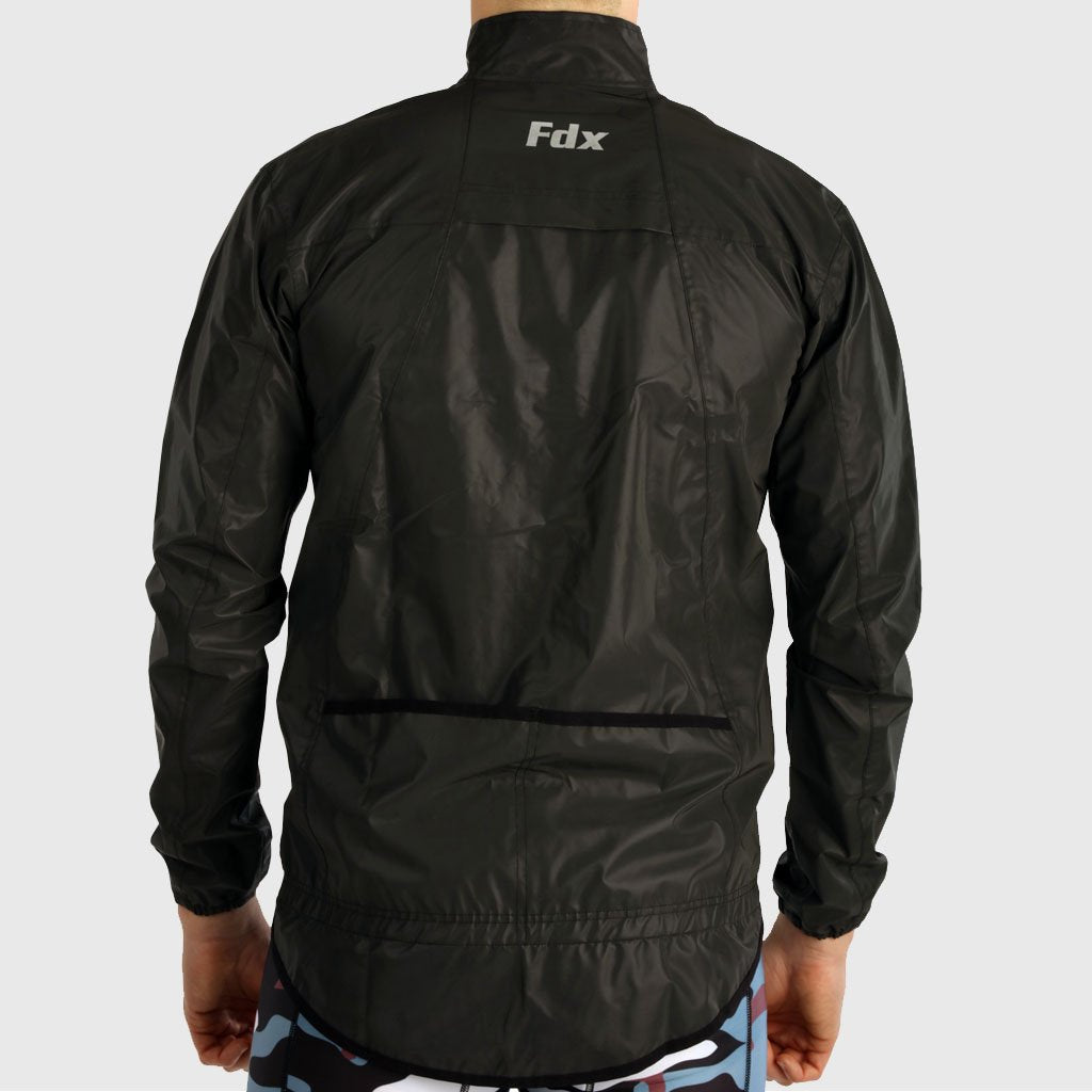 Fdx 360° Black Reflective Waterproof Cycling Jacket