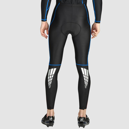 Fdx Heatchaser Blue Men's Compression Winter Cycling Tights