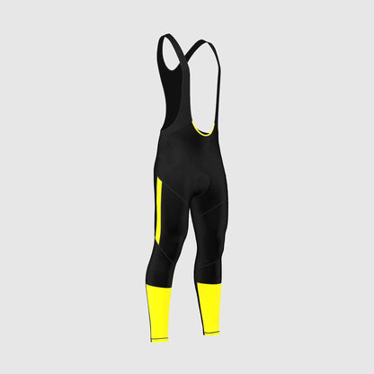 Fdx Adrenaline Men's Yellow Thermal Padded Cycling Bib Tights