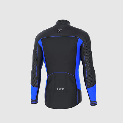 Fdx Men's Set Thermodream Thermal Roubaix Long Sleeve Cycling Jersey & Bib Tights - Blue