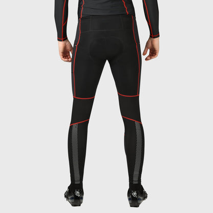 Fdx All Day Men's Red Thermal Padded Cycling Tights