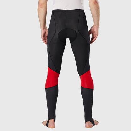 Fdx Thermodream Men's Red Thermal Padded Cycling Tights