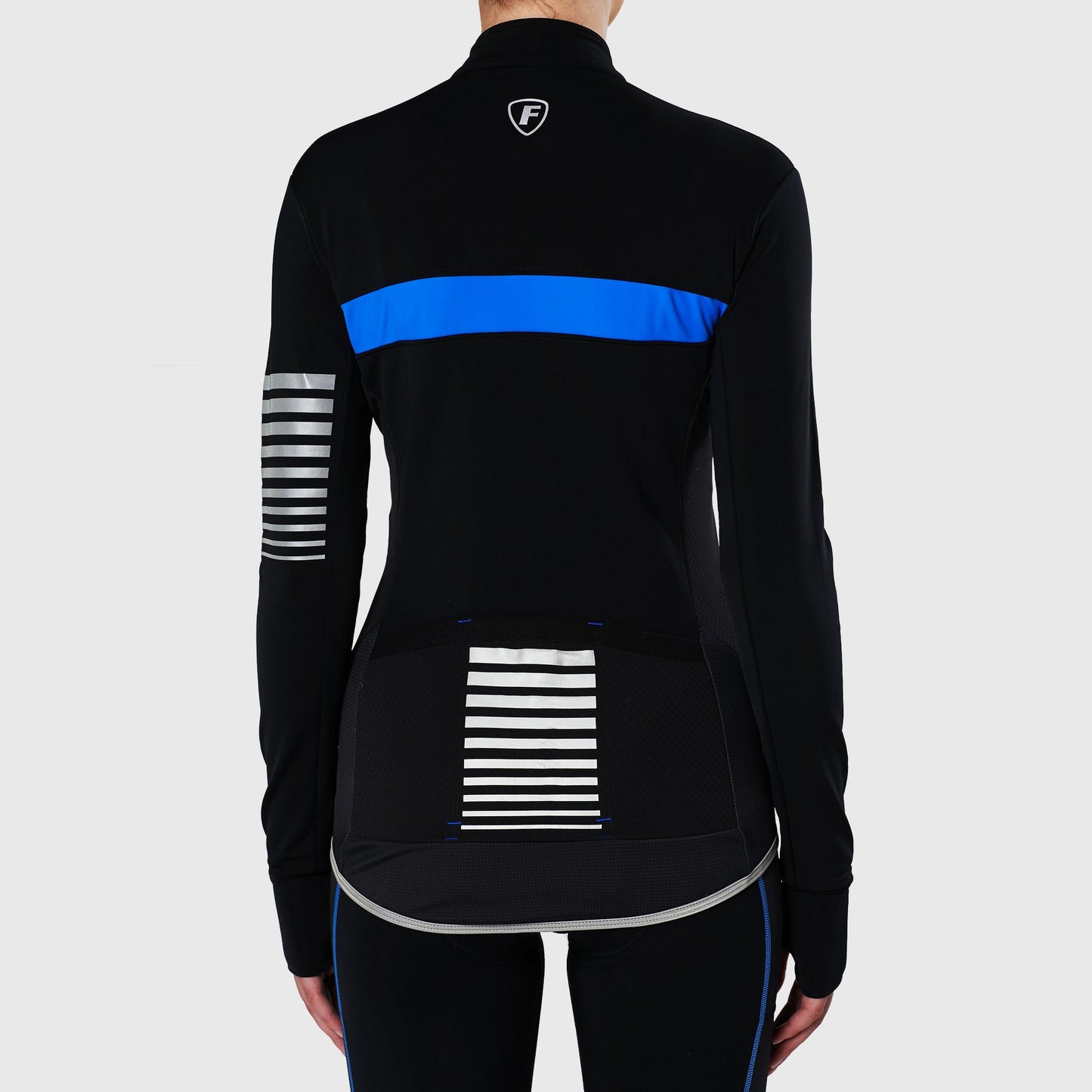 Fdx All Day Blue Women's Long Sleeve Winter Cycling Jersey