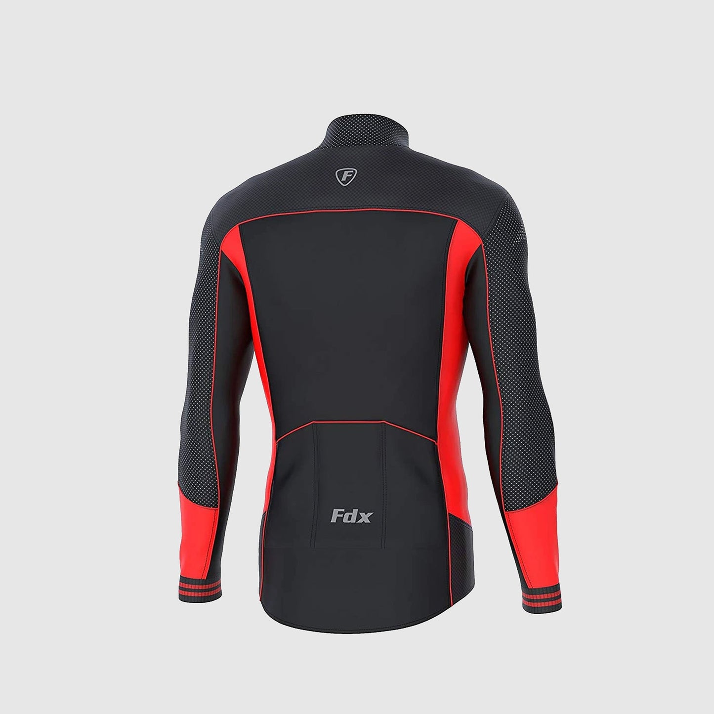 Fdx Men's Set Thermodream Thermal Roubaix Long Sleeve Cycling Jersey & Bib Tights - Red