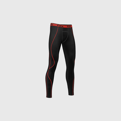 Fdx Men's Set Blitz Red Skin Fit Top & Compression Leggings