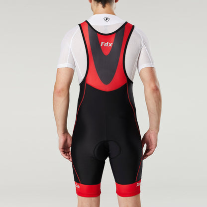 Fdx Velocity Red Men's Padded Summer Cycling Bib Shorts