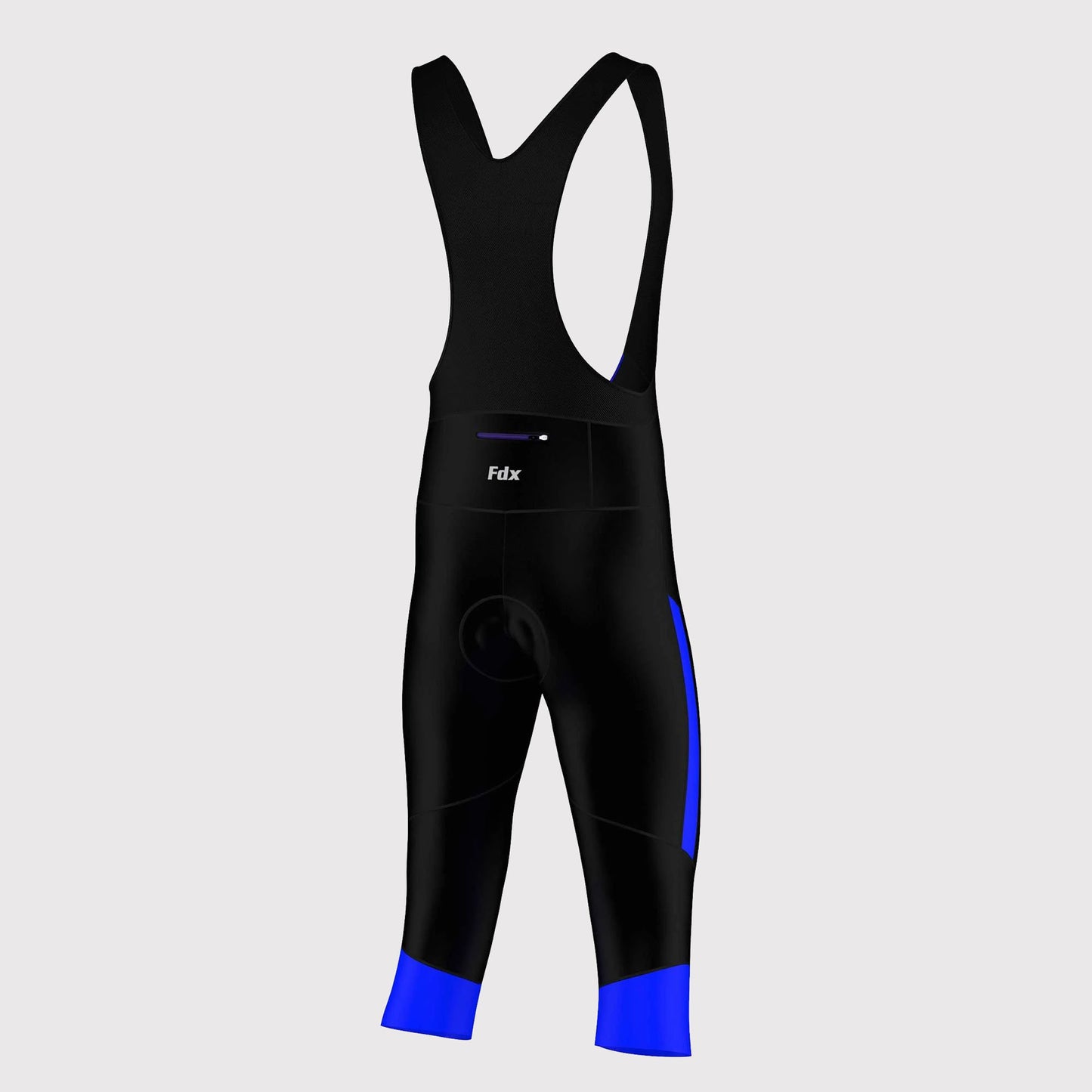 Fdx Gallop Blue Men's Cycling Gel Padded 3/4 Bib Tights