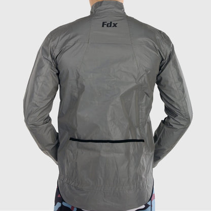 Fdx 360° Silver High Visibility Waterproof Cycling Jacket