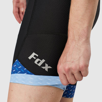 Fdx Essential Blue Men's Padded Cycling Shorts with Pockets