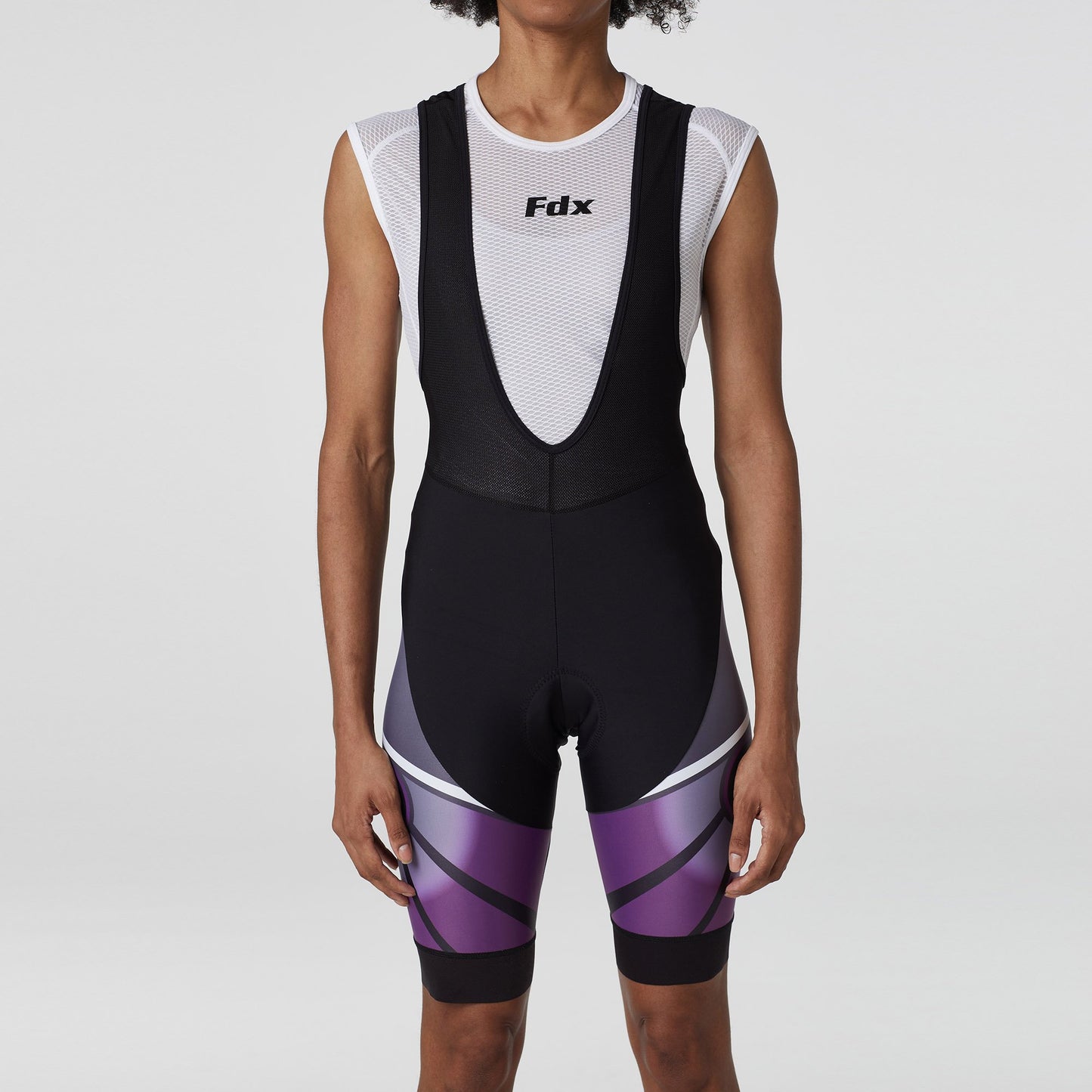 Fdx Signature Purple Women's Summer Cycling Padded Bib Shorts