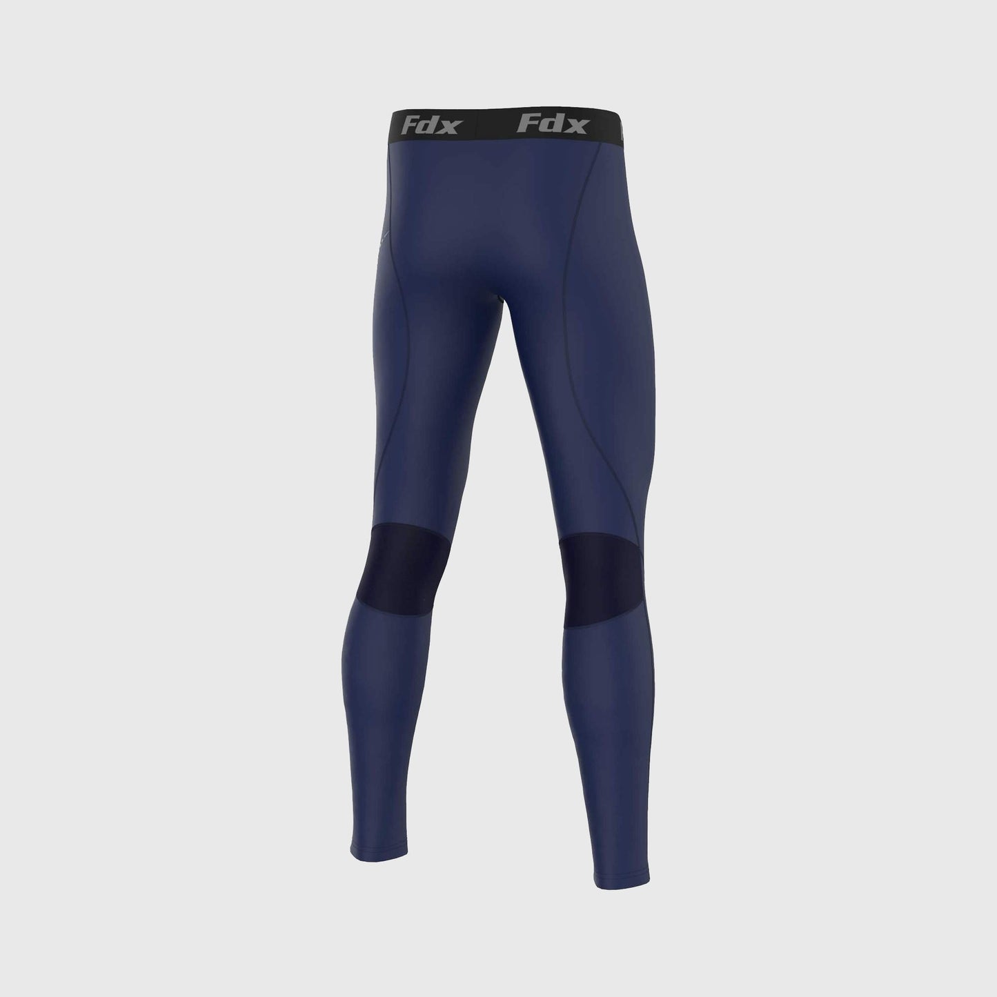 Fdx Recoil Navy Blue Men's Compression Winter Base Layer Leggings