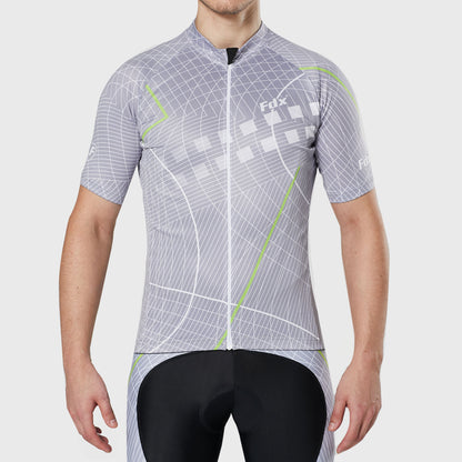 Fdx Classic II Grey Men's Short Sleeve Summer Cycling Jersey