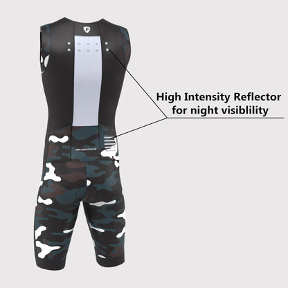 Fdx Camouflage Black Men's Padded Triathlon Suit