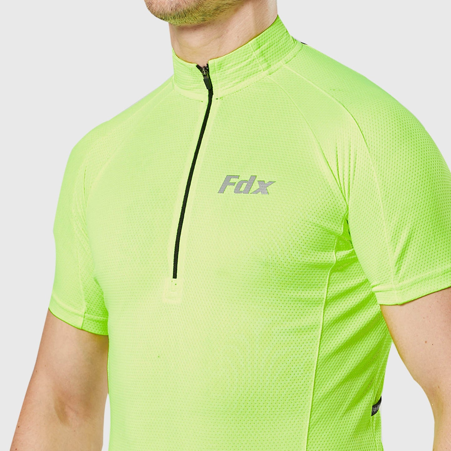 Fdx Pace Yellow Men's Short Sleeve Summer Cycling Jersey