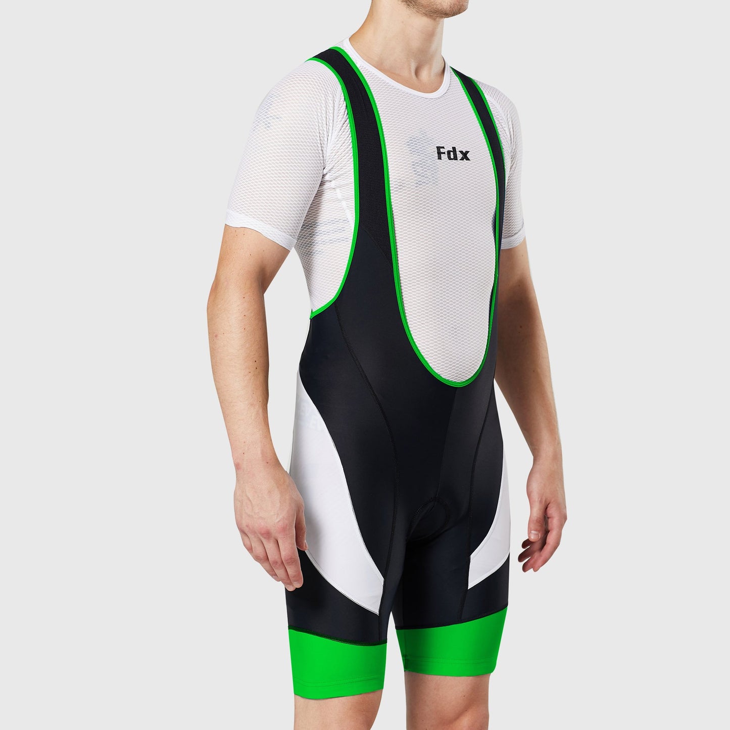 Fdx Windsor Green Men's Padded Summer Cycling Bib Shorts