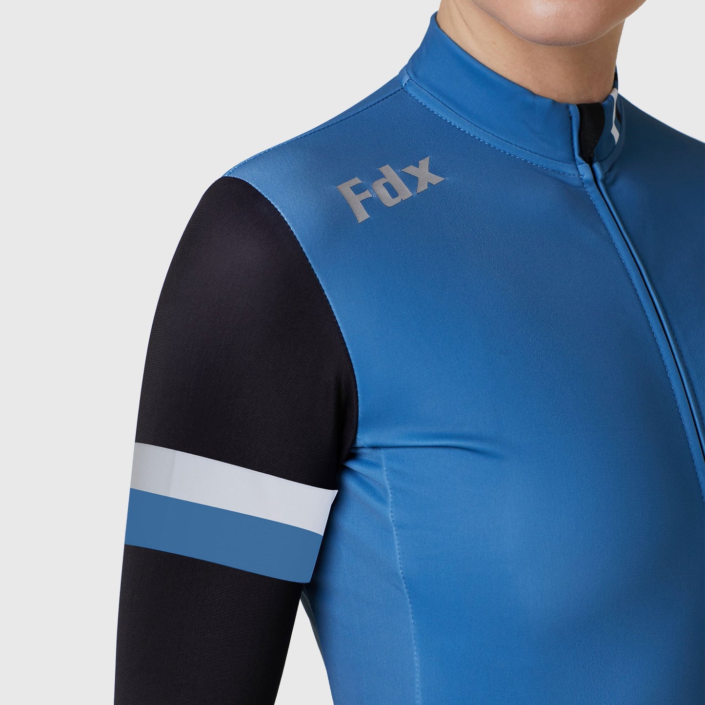 Fdx Women's Set Limited Edition Thermal Roubaix Long Sleeve Cycling Jersey & Bib Tights - Blue