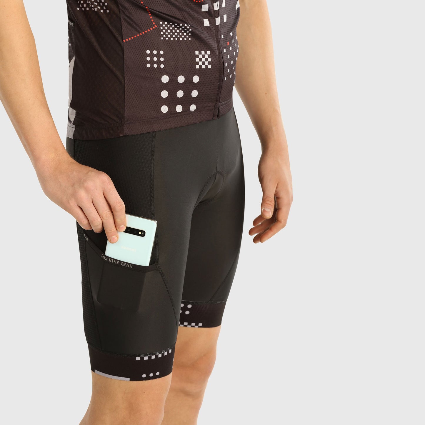 Fdx Men's Set All Day Black Short Sleeve Jersey & Bib Shorts