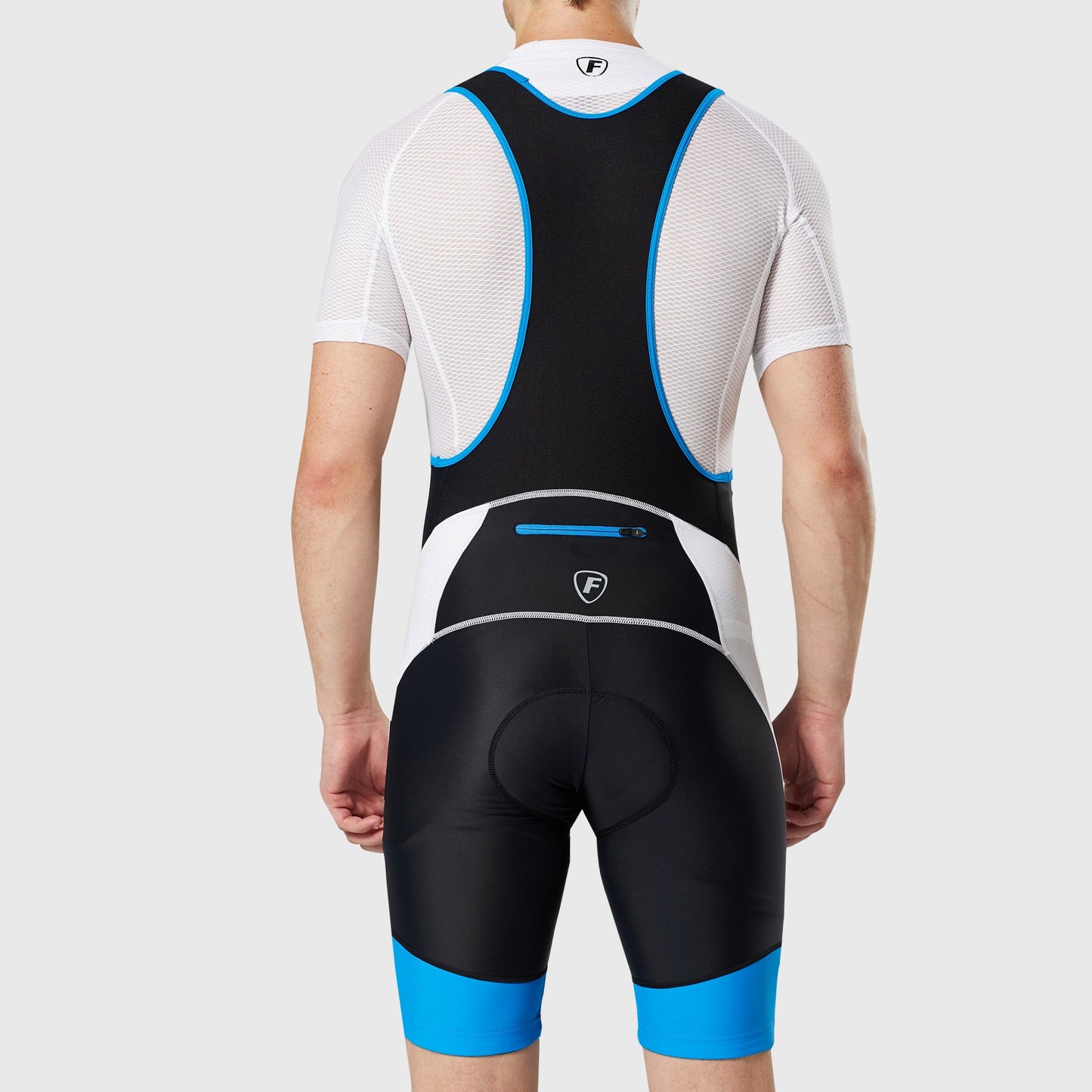 Fdx Windsor Blue Men's Padded Summer Cycling Bib Shorts