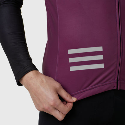 Fdx Men's Set Limited Edition Thermal Roubaix Long Sleeve Cycling Jersey & Bib Tights - Purple