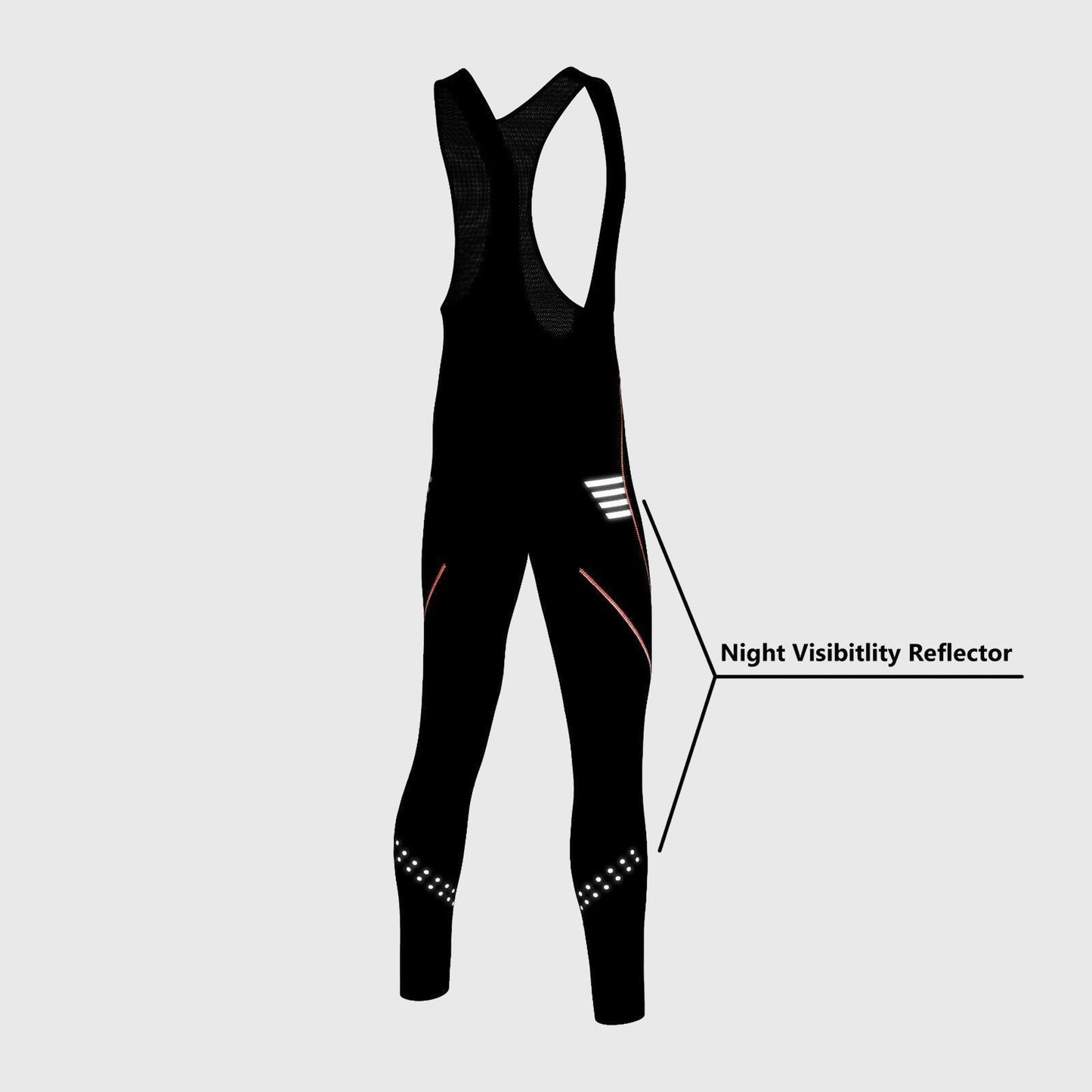 Fdx Divine Men's Red Thermal Padded Cycling Bib Tights