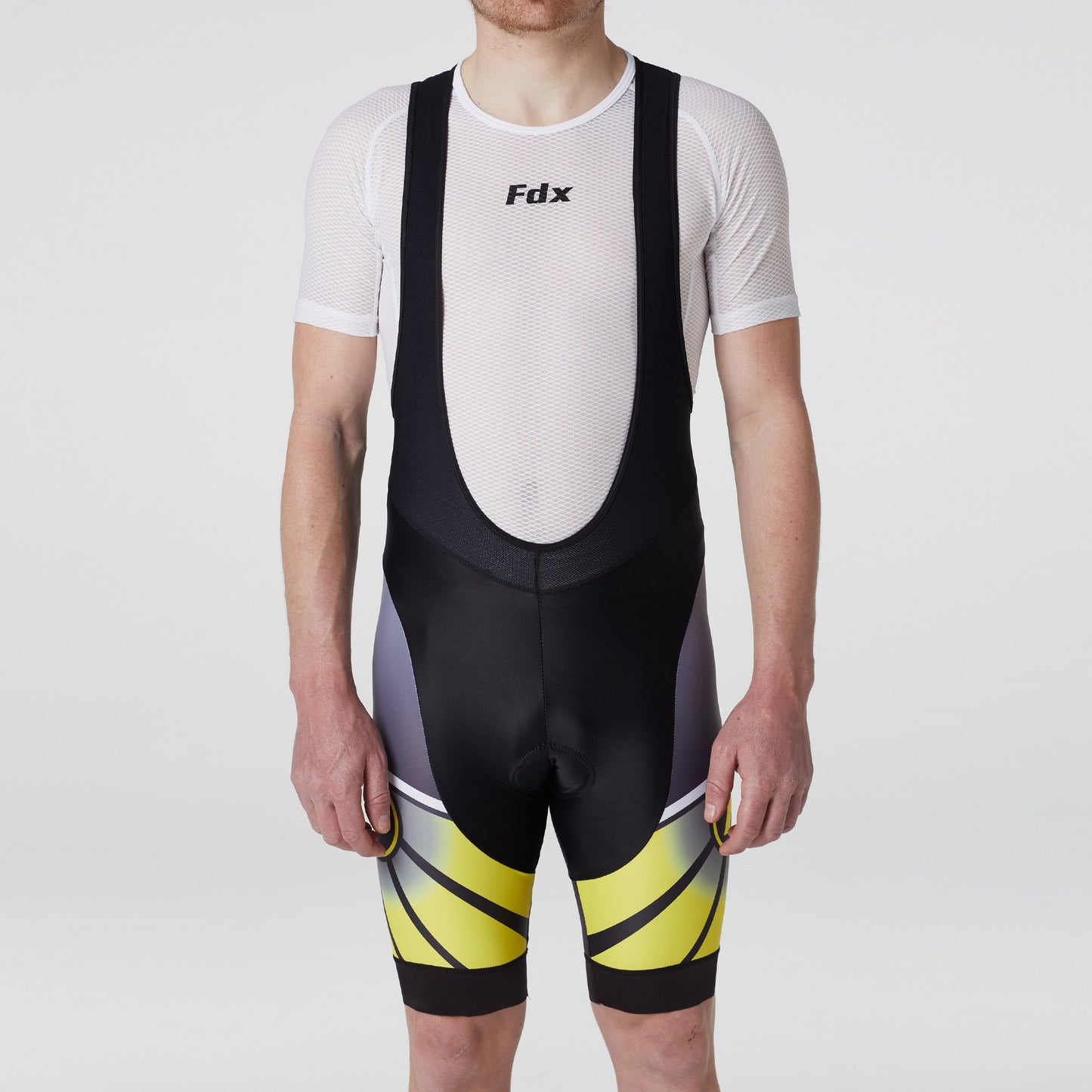 Fdx Signature Yellow Men's Padded Summer Cycling Bib Shorts