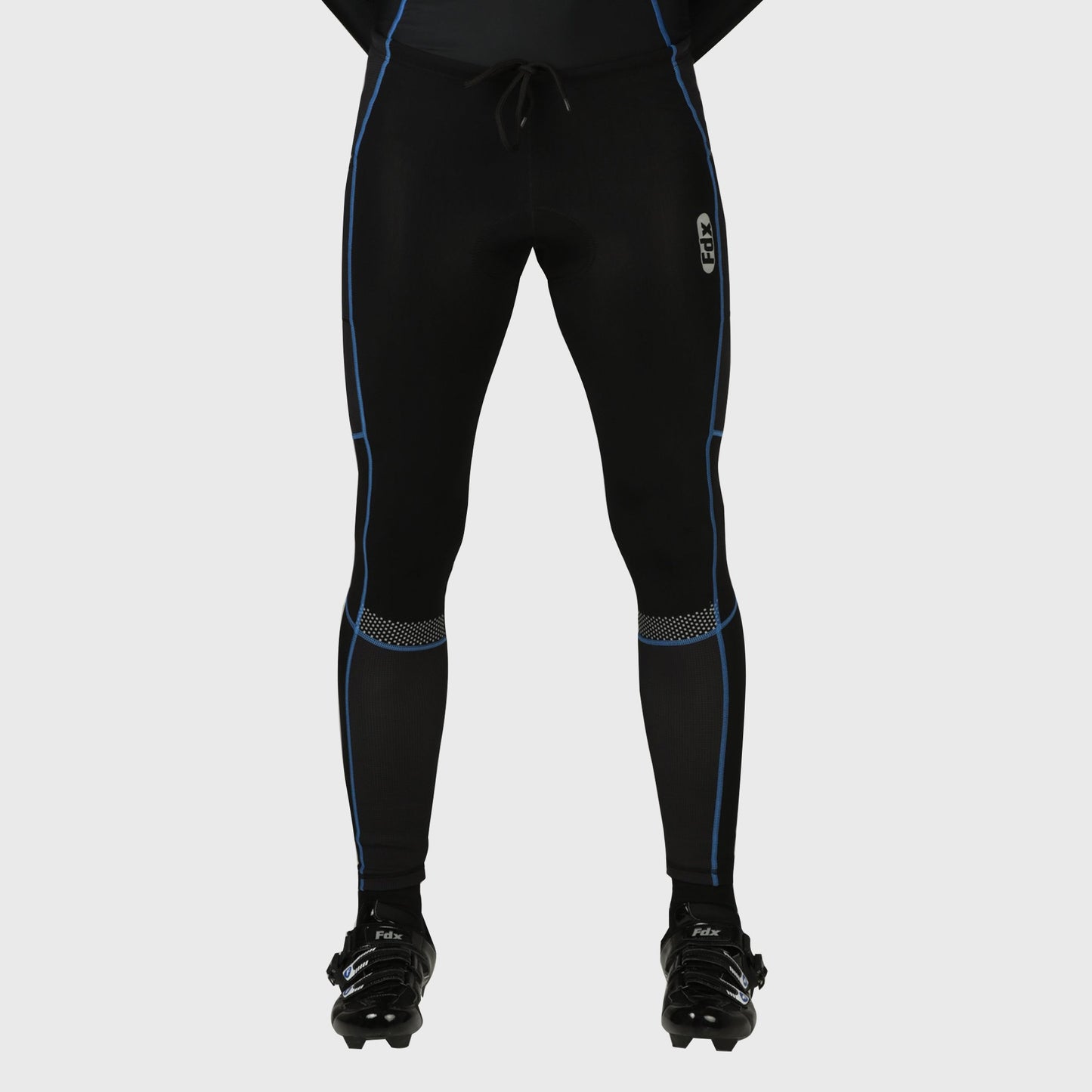 Fdx All Day Men's Blue Thermal Padded Cycling Tights