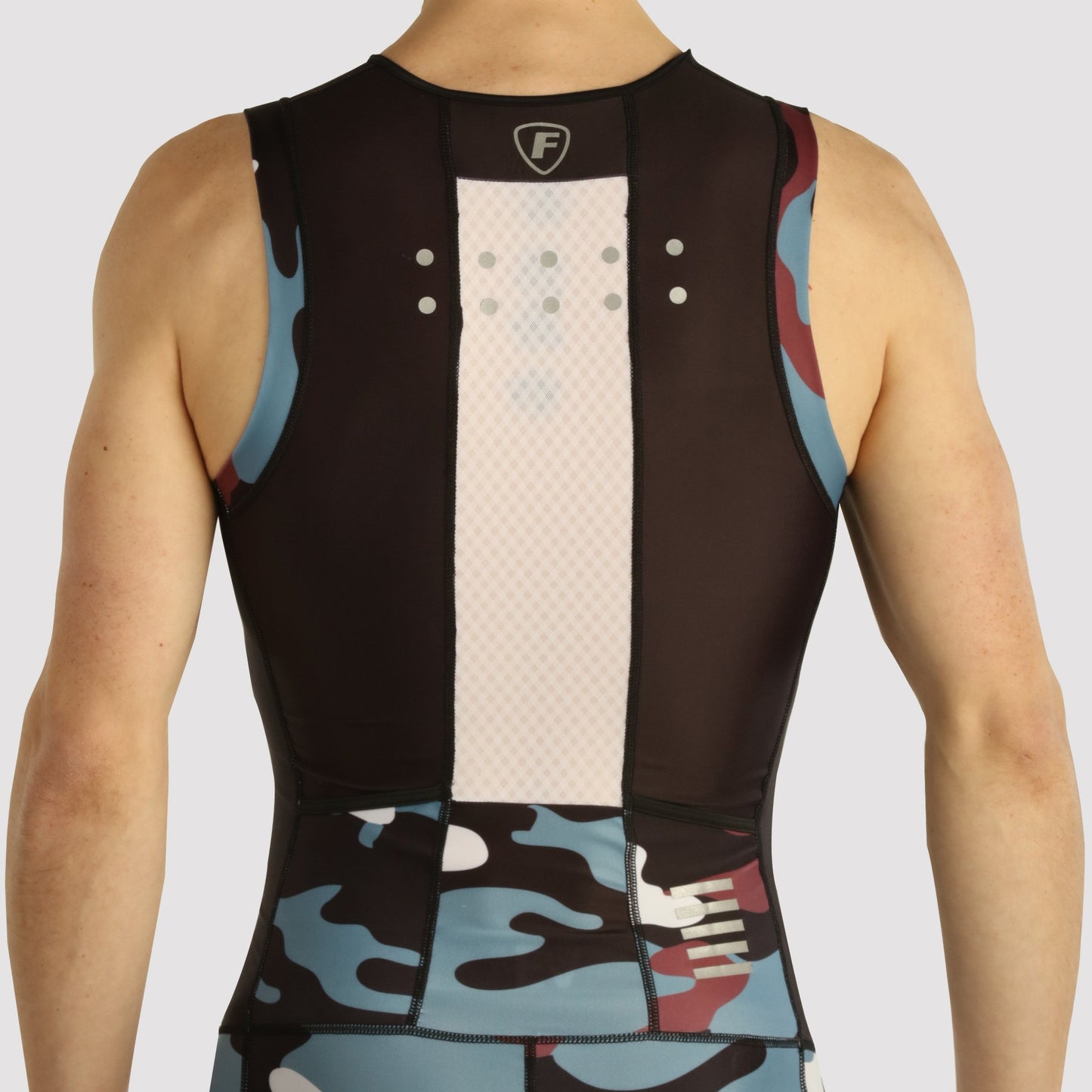 Fdx Camouflage Black Men's Padded Triathlon Suit