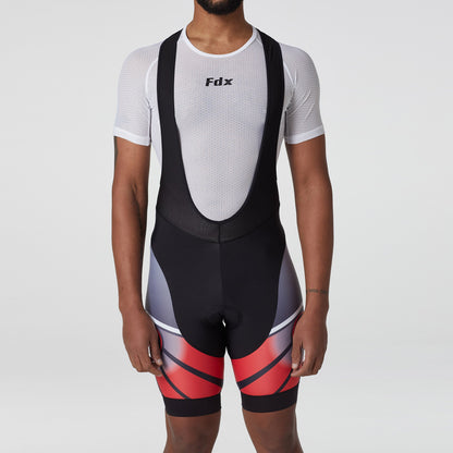 Fdx Signature Red Men's Padded Summer Cycling Bib Shorts