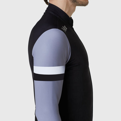 Fdx Men's Set Limited Edition Thermal Roubaix Long Sleeve Cycling Jersey & Bib Tights - Black