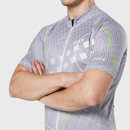 Fdx Classic II Grey Men's Short Sleeve Summer Cycling Jersey