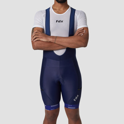 Fdx Men's Set All Day Blue Short Sleeve Jersey & Bib Shorts