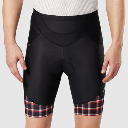 Fdx Essential Red Men's Padded Cycling Shorts with Pockets