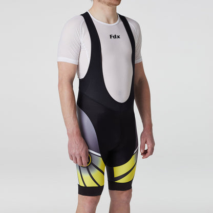 Fdx Signature Yellow Men's Padded Summer Cycling Bib Shorts