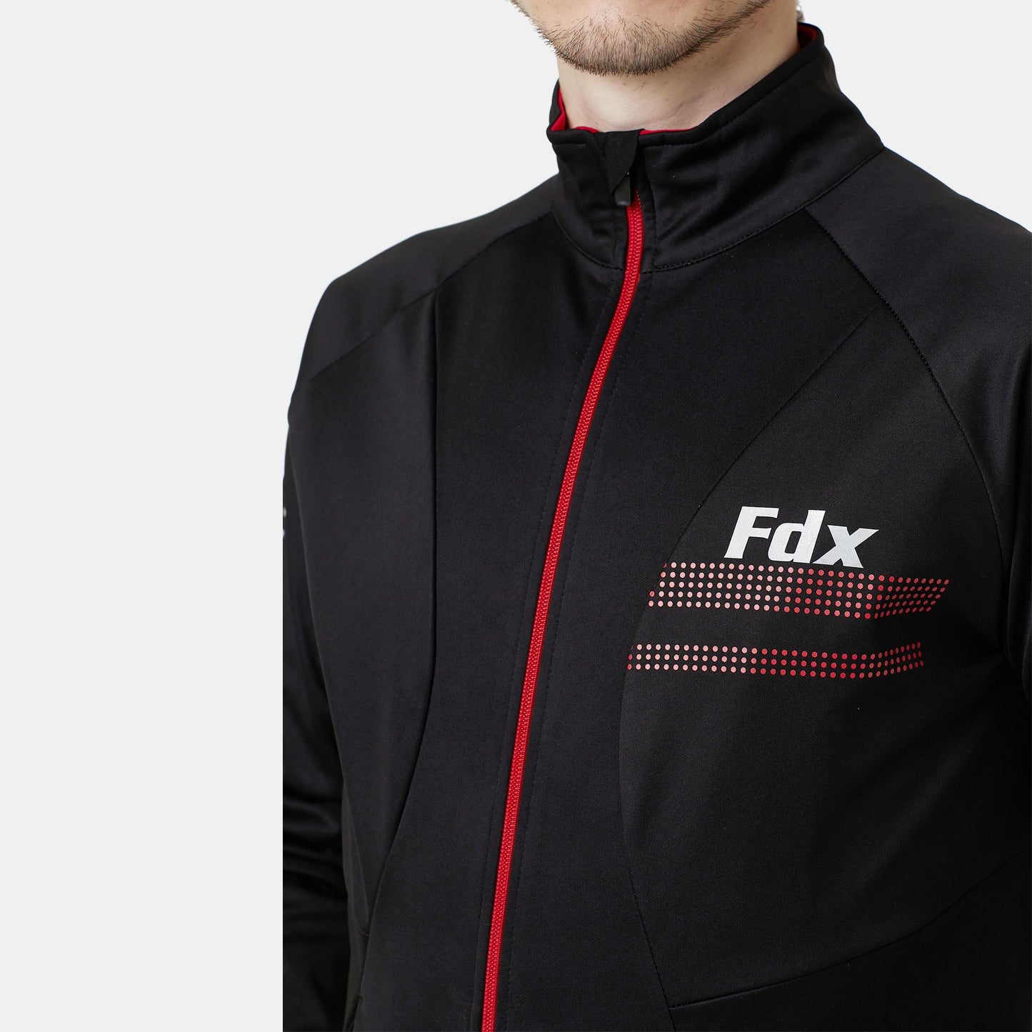 Fdx Arch Men's Red Windproof & Water Resistant Cycling Jacket