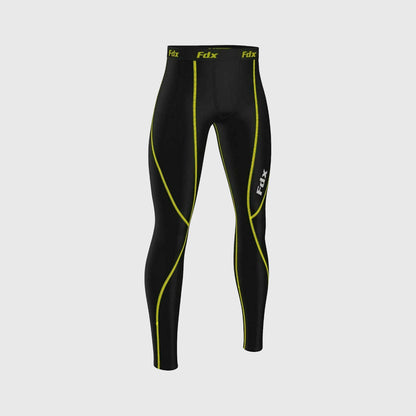 Fdx T5 Men's Yellow Winter Compression Tights