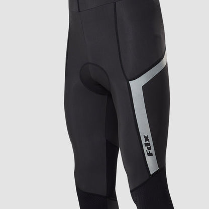 Fdx Morvo Men's Black Thermal Padded Cycling Bib Tights