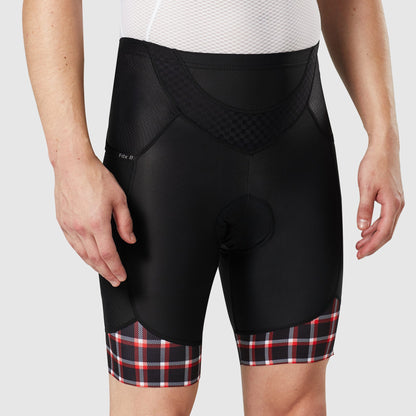 Fdx Essential Red Men's Padded Cycling Shorts with Pockets