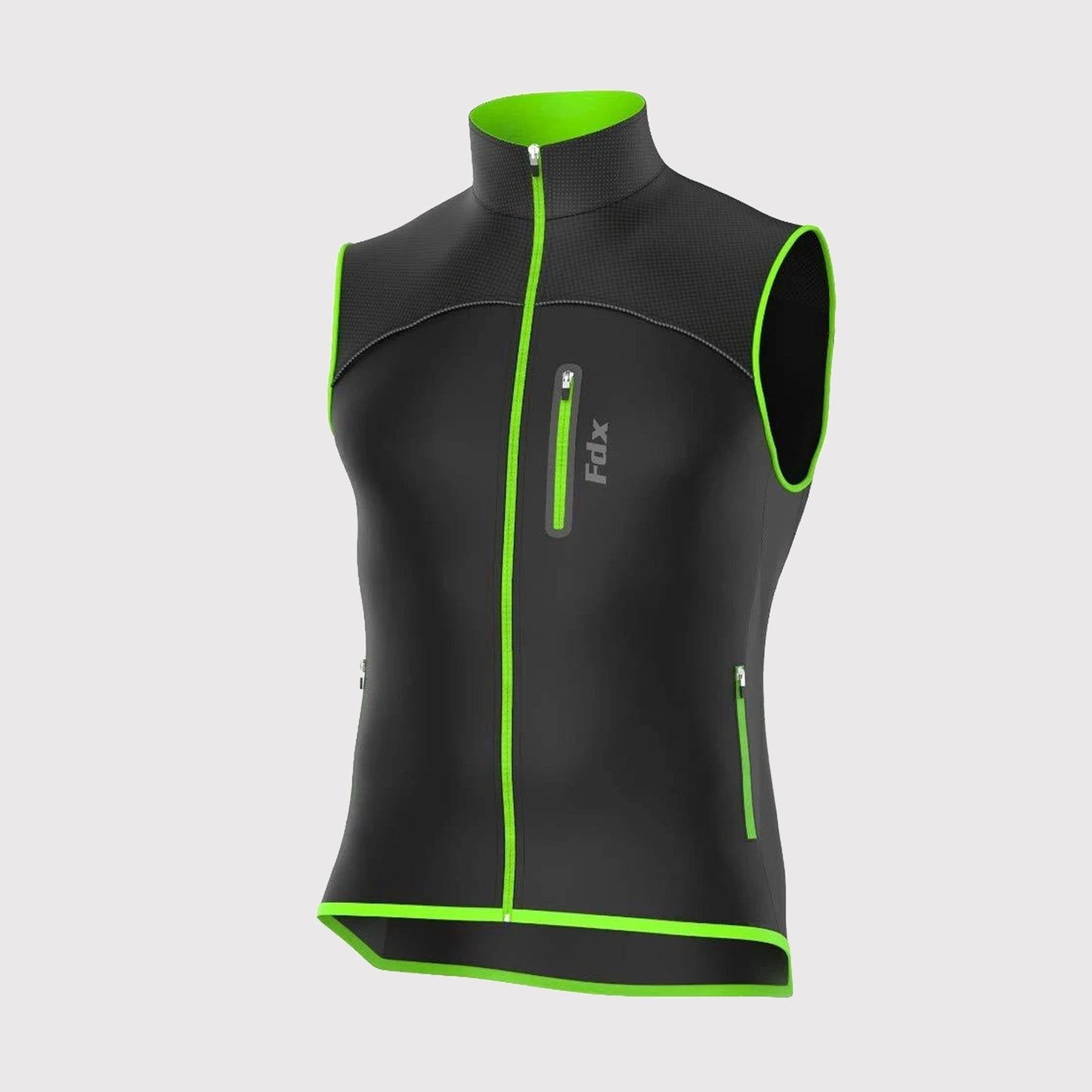 Fdx Stunt Green Men's Softshell Windproof Cycling Gilet