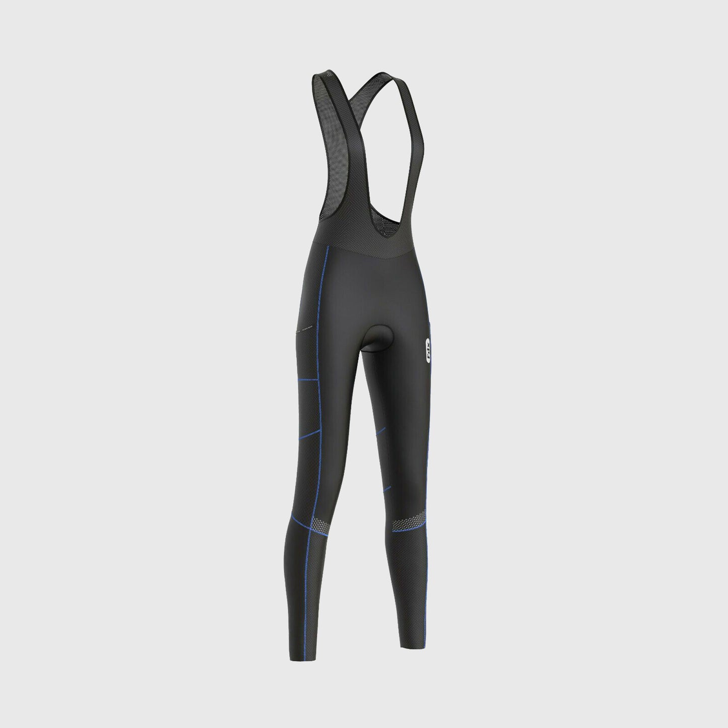 Fdx All Day Blue Women's Thermal Padded Winter Cargo Bib Tights