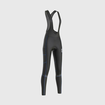 Fdx All Day Blue Women's Thermal Padded Winter Cargo Bib Tights