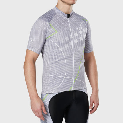 Fdx Classic II Grey Men's Short Sleeve Summer Cycling Jersey