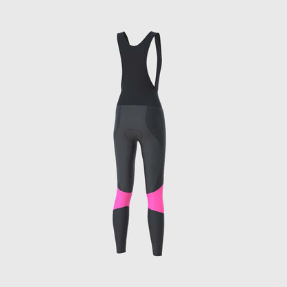 Fdx Thermodream Pink Women's Padded Winter Cycling Bib Tights