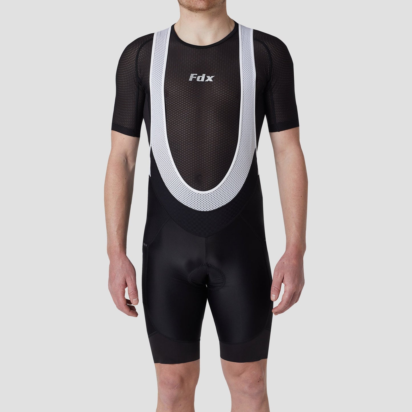 Fdx Essential Black Men's Padded Summer Cycling Cargo Bib Shorts