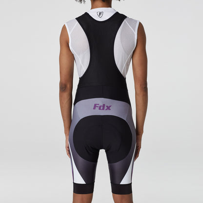 Fdx Signature Purple Women's Summer Cycling Padded Bib Shorts