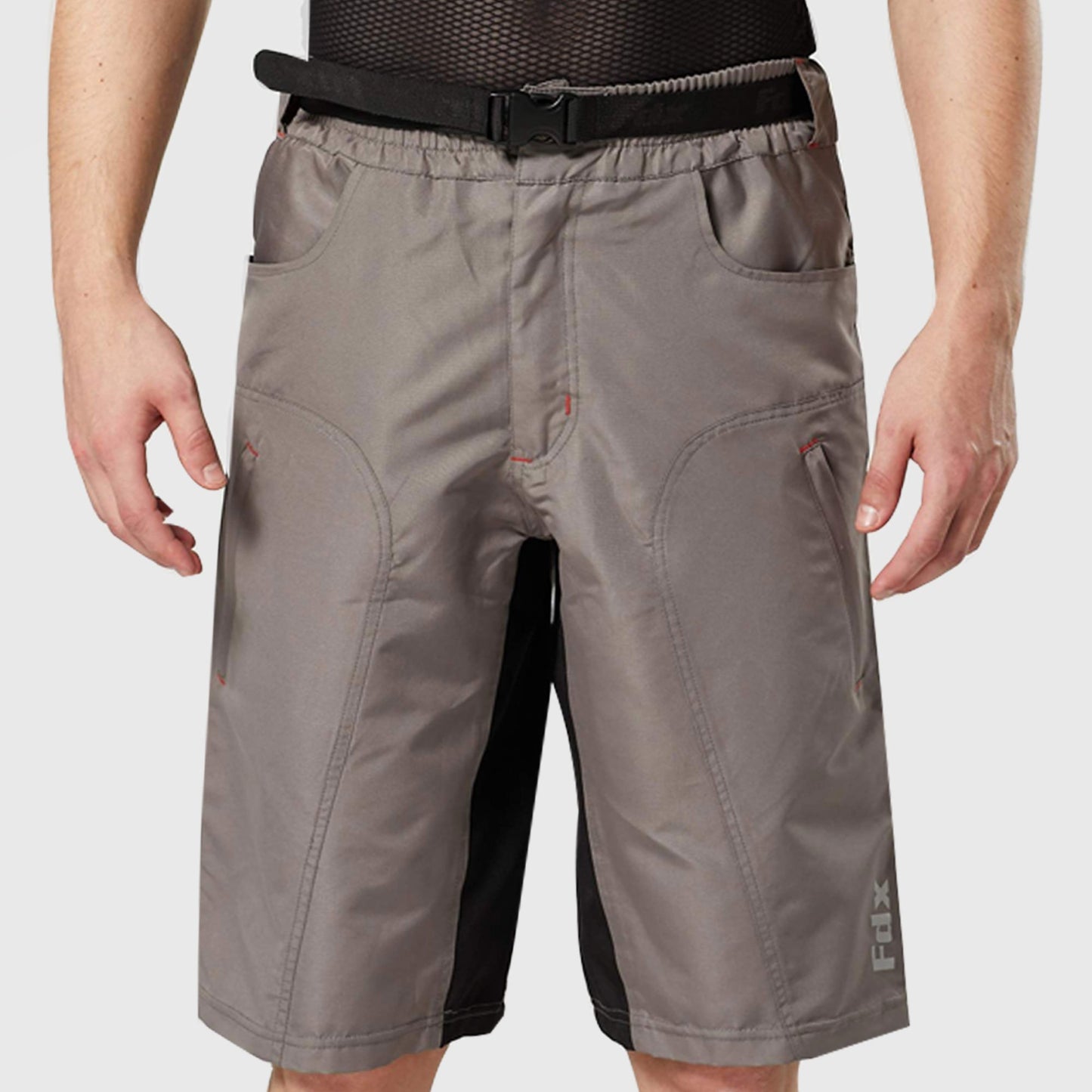 Fdx Drifter Grey Men's MTB Padded Summer Cycling Shorts