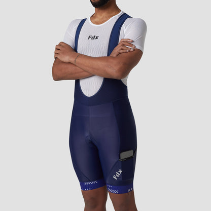 Fdx Men's Set All Day Blue Short Sleeve Jersey & Bib Shorts