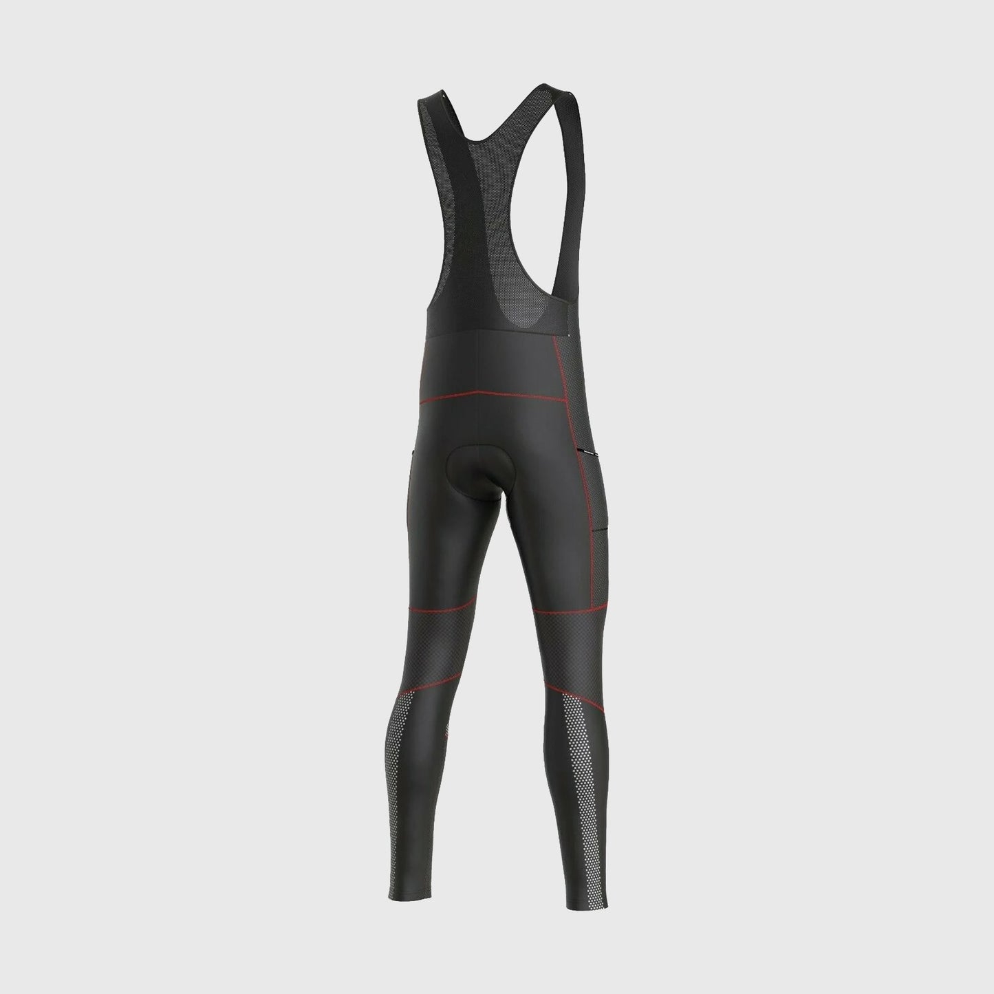 Fdx All Day Men's Red Thermal Padded Cycling Bib Tights