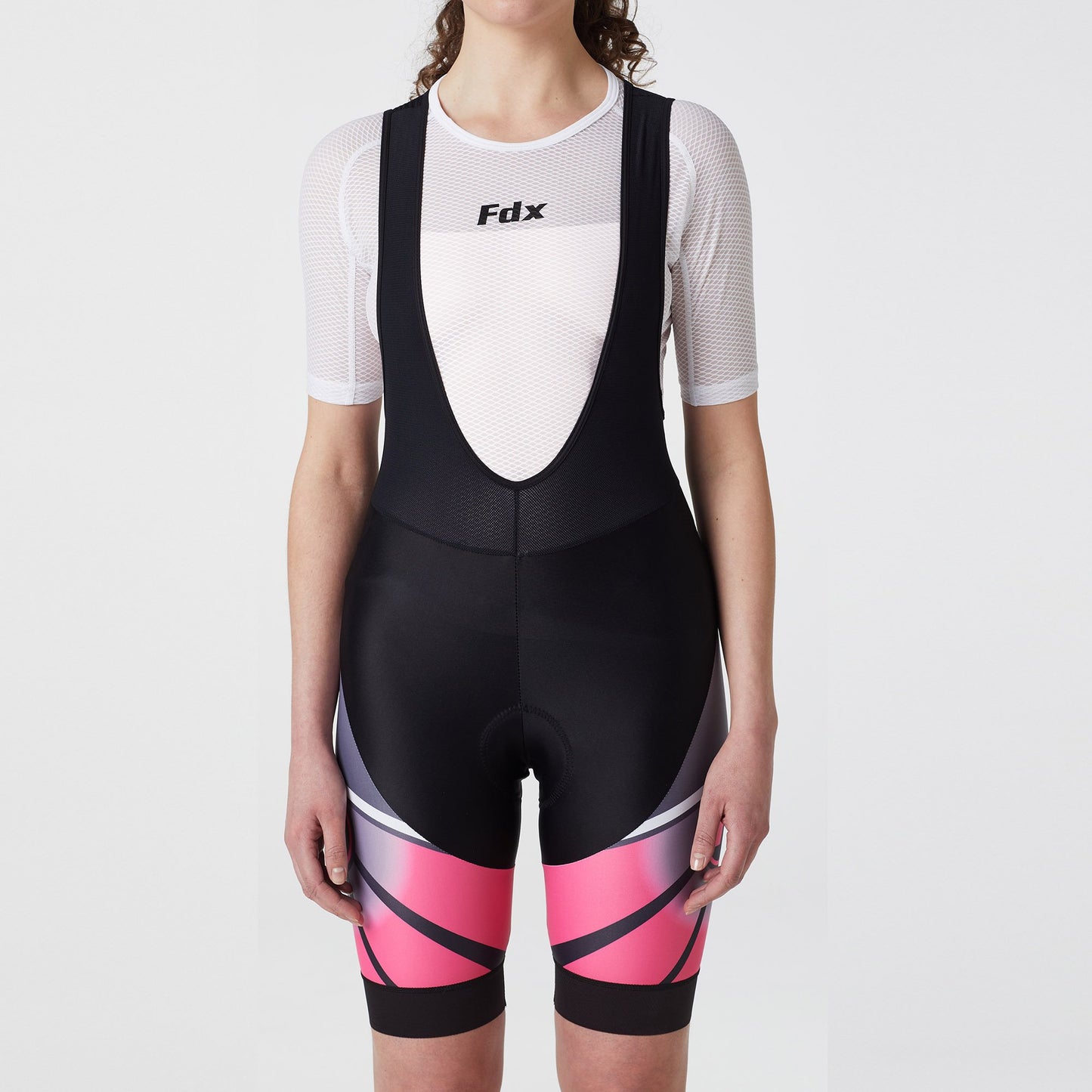 Fdx Women's Set Signature Pink Summer Cycling Jersey & Bib Shorts