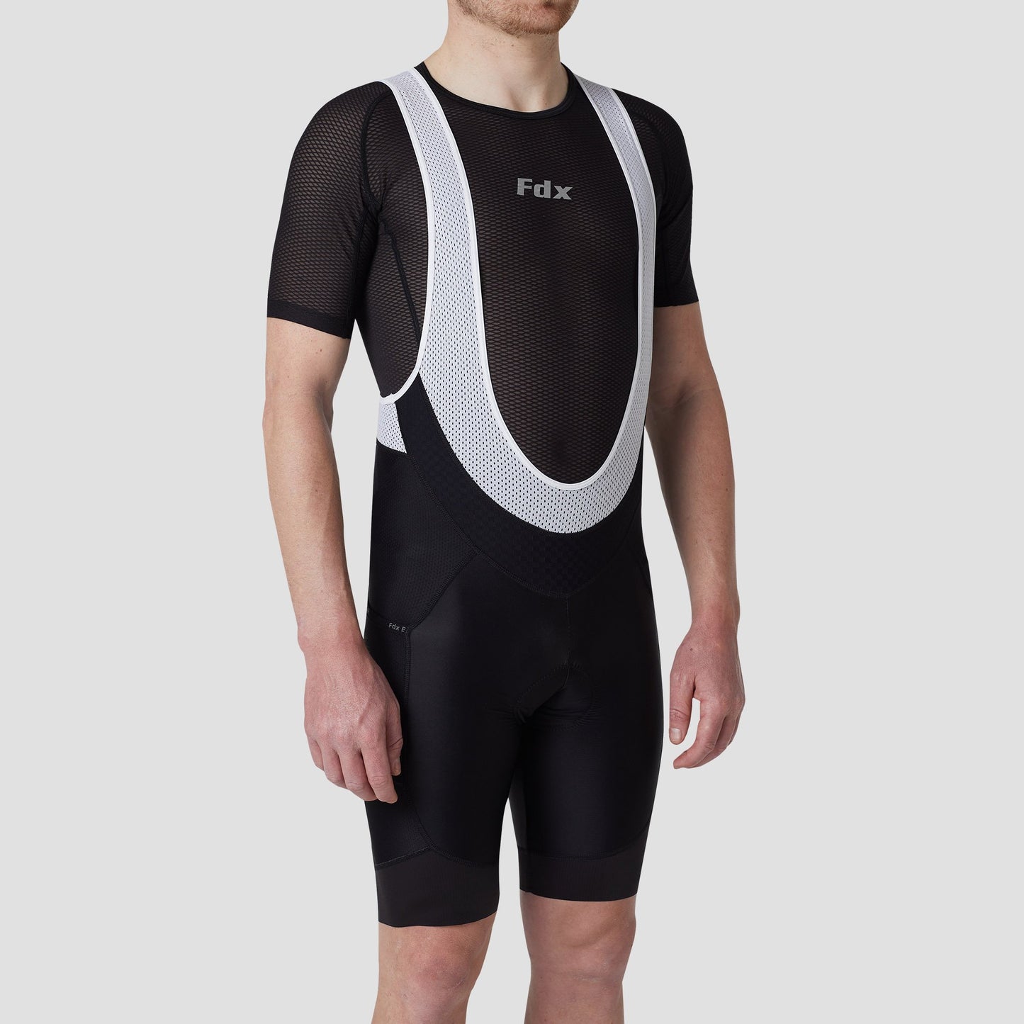 Fdx Essential Black Men's Padded Summer Cycling Cargo Bib Shorts