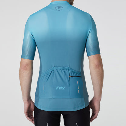 Fdx Duo Blue Men's Short Sleeve Summer Cycling Jersey